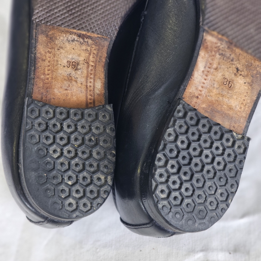 Gucci Jordaan Women's Loafers Black Leather Shoes Luxury Prep - Size 36 - Picture 12 of 14